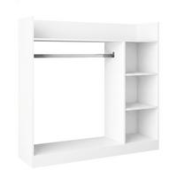 Offener Kleiderschrank Palosa "m" - Weiss, Modern, Holzwerkstoff/Metall (118/115/35cm) - Livetastic