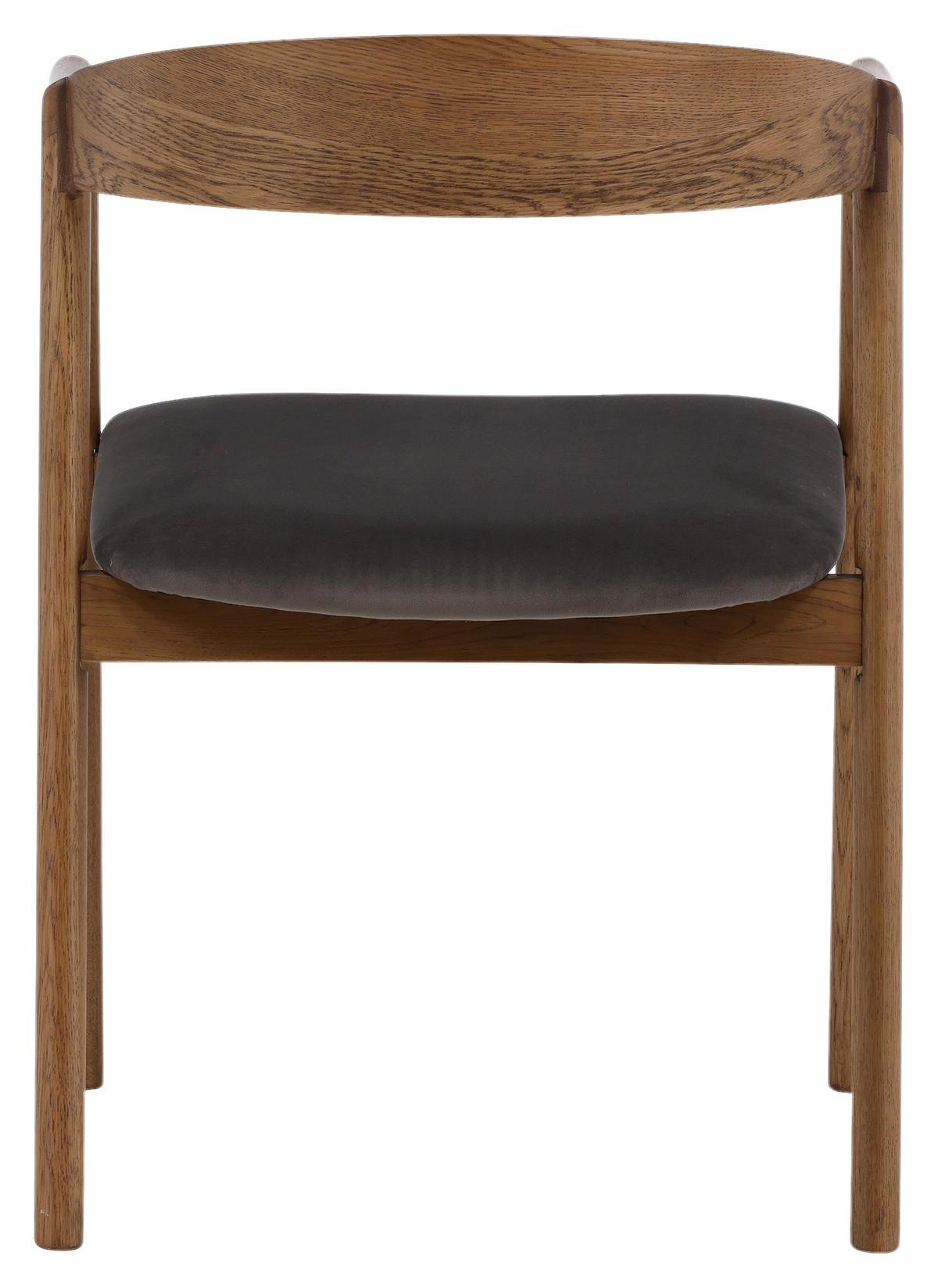 STUHL-SET LÅNGÖN - Braun/Grau, Design, Holz/Textil (53/76,5/56cm) - Livetastic