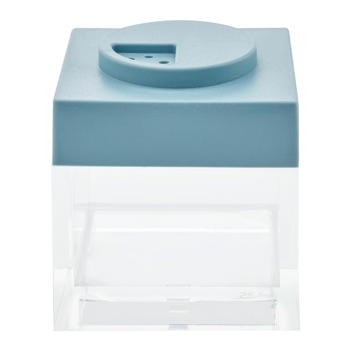 POJEMNIK KUCHENNY ADORNO - niebieski/przezroczysty, tworzywo sztuczne (5/5/5,5cm)