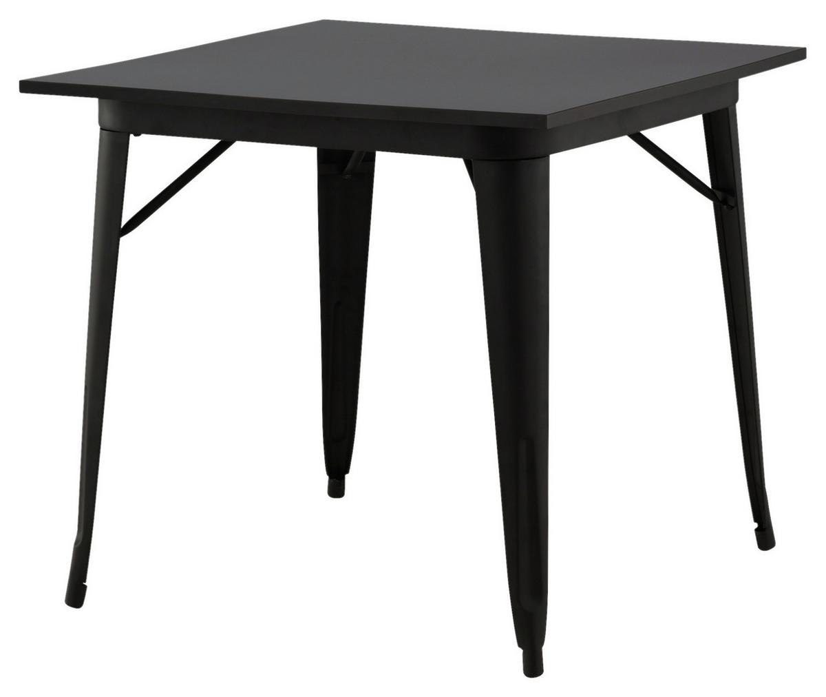 ESSTISCH TEMPE - Schwarz, Design, Holz/Holzwerkstoff (80/80/75cm) - Livetastic