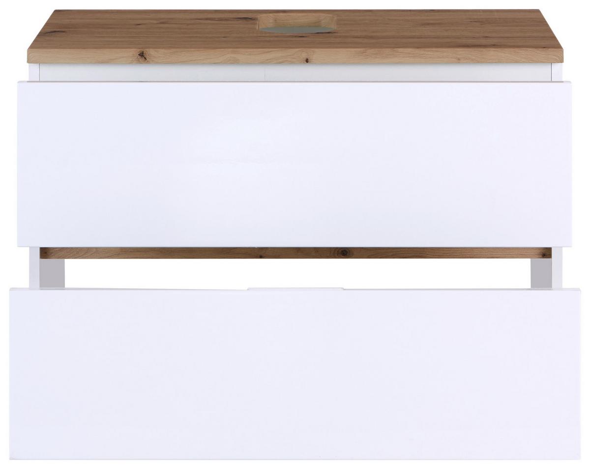 Bază cu lavoar Marbella - alb, Modern, ceramică/material pe bază de lemn (80/64,5/47cm)