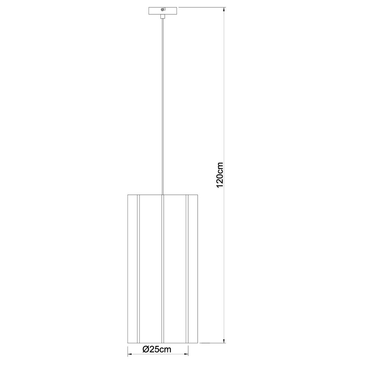 LAMPA WISZĄCA DALMA - beżowy, Trend, tworzywo sztuczne/metal (25/120cm) - Novel