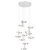 LED-HÄNGLAMPA RONG - kromfärg, Modern, metall/plast (60/60/120cm)