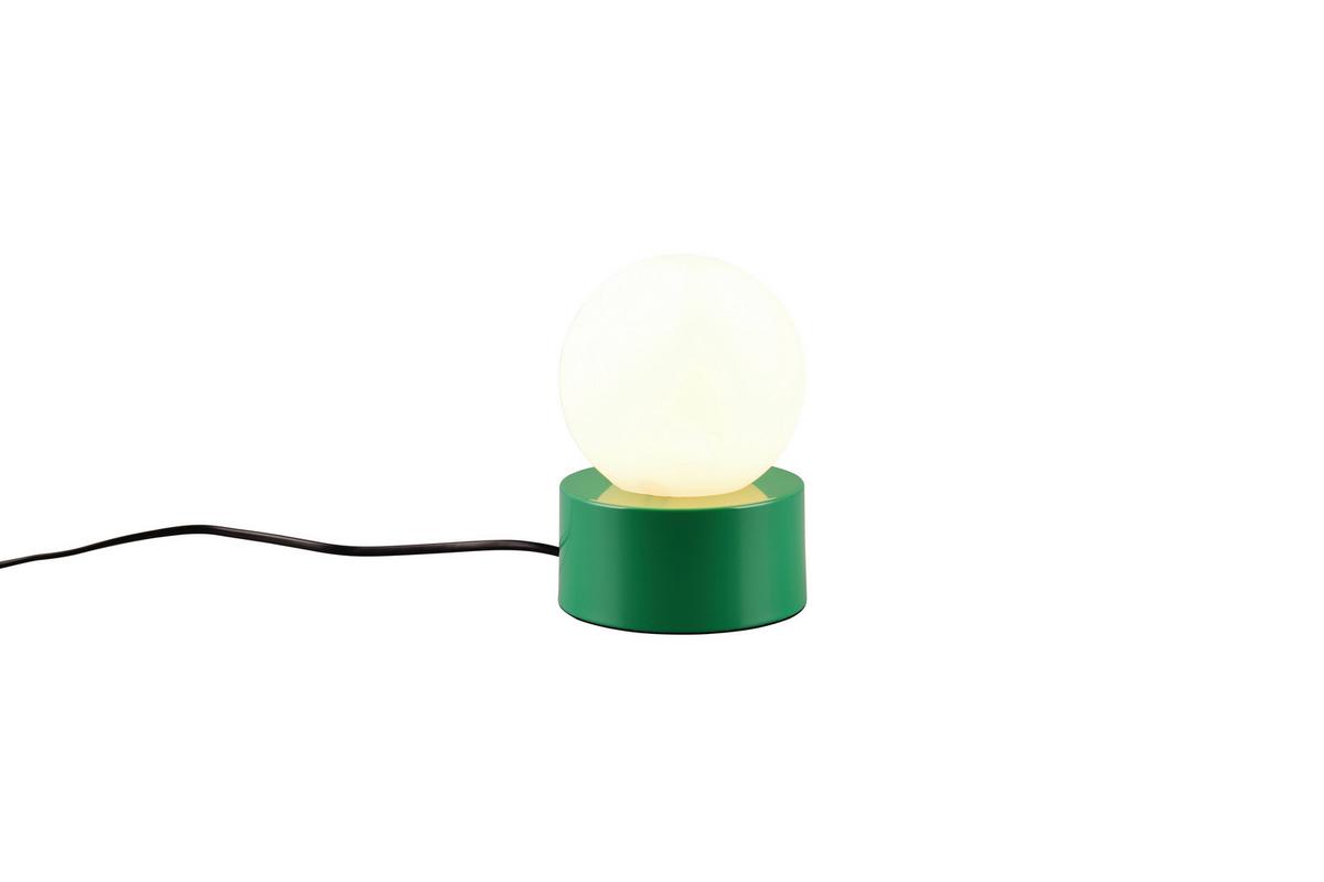Tischleuchte Countess Grün/Weiß max.  25 Watt - Weiß/Grün, Basics, Glas/Metall (12/17cm)
