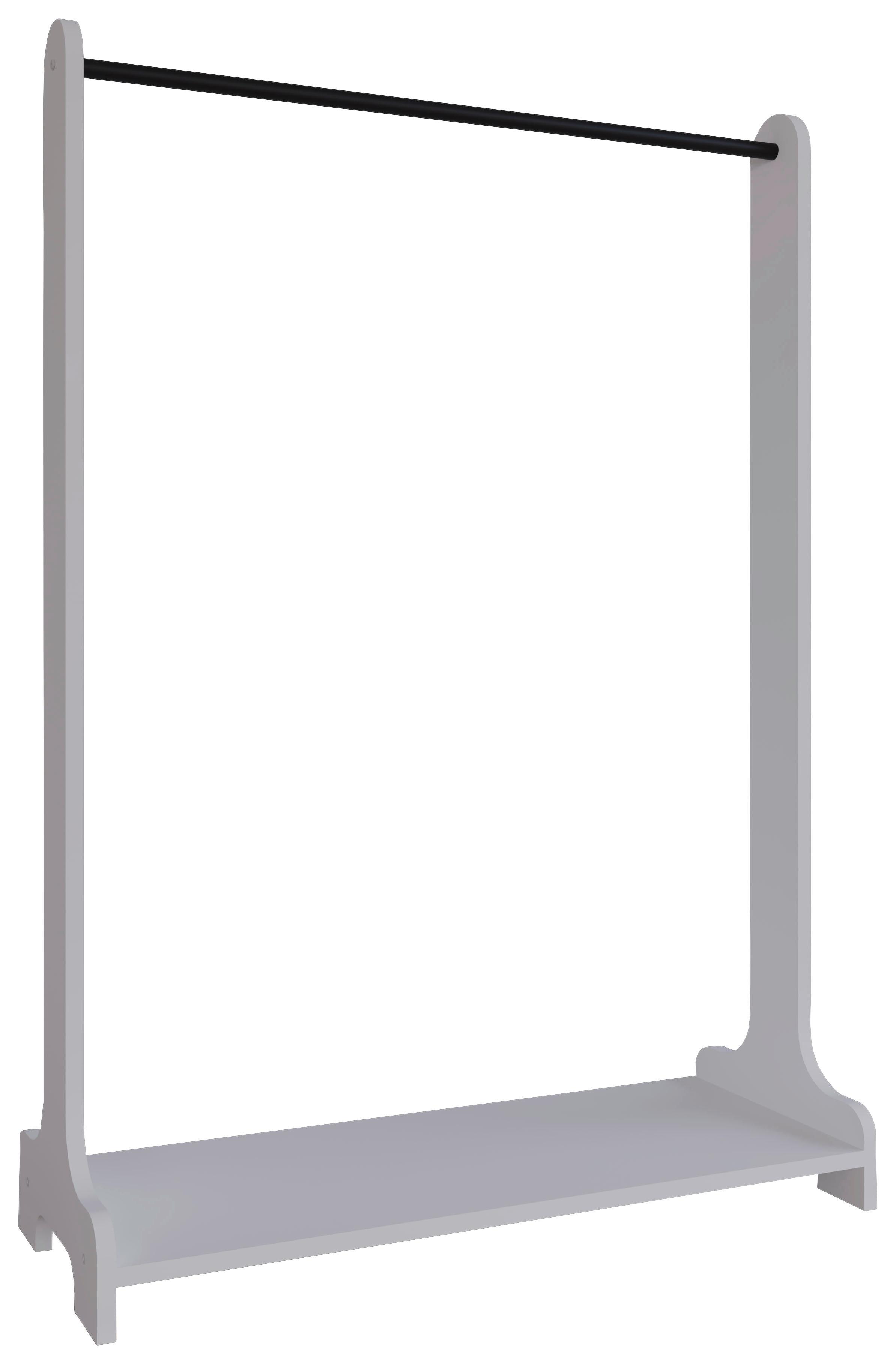 GARDEROBENSTÄNDER LEMPU M - Weiss, Design, Holzwerkstoff/Metall (89/128/35cm) - MID.YOU