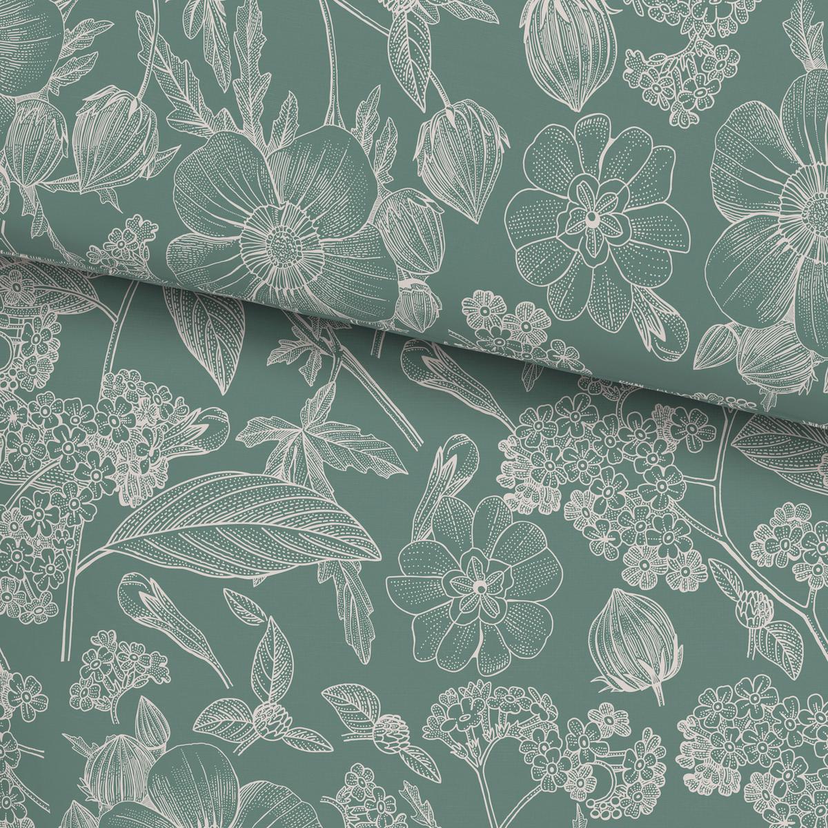 BETTWÄSCHESET LINETTE - Grün, Romantik / Landhaus, Textil (160/210cm) - Modern Living