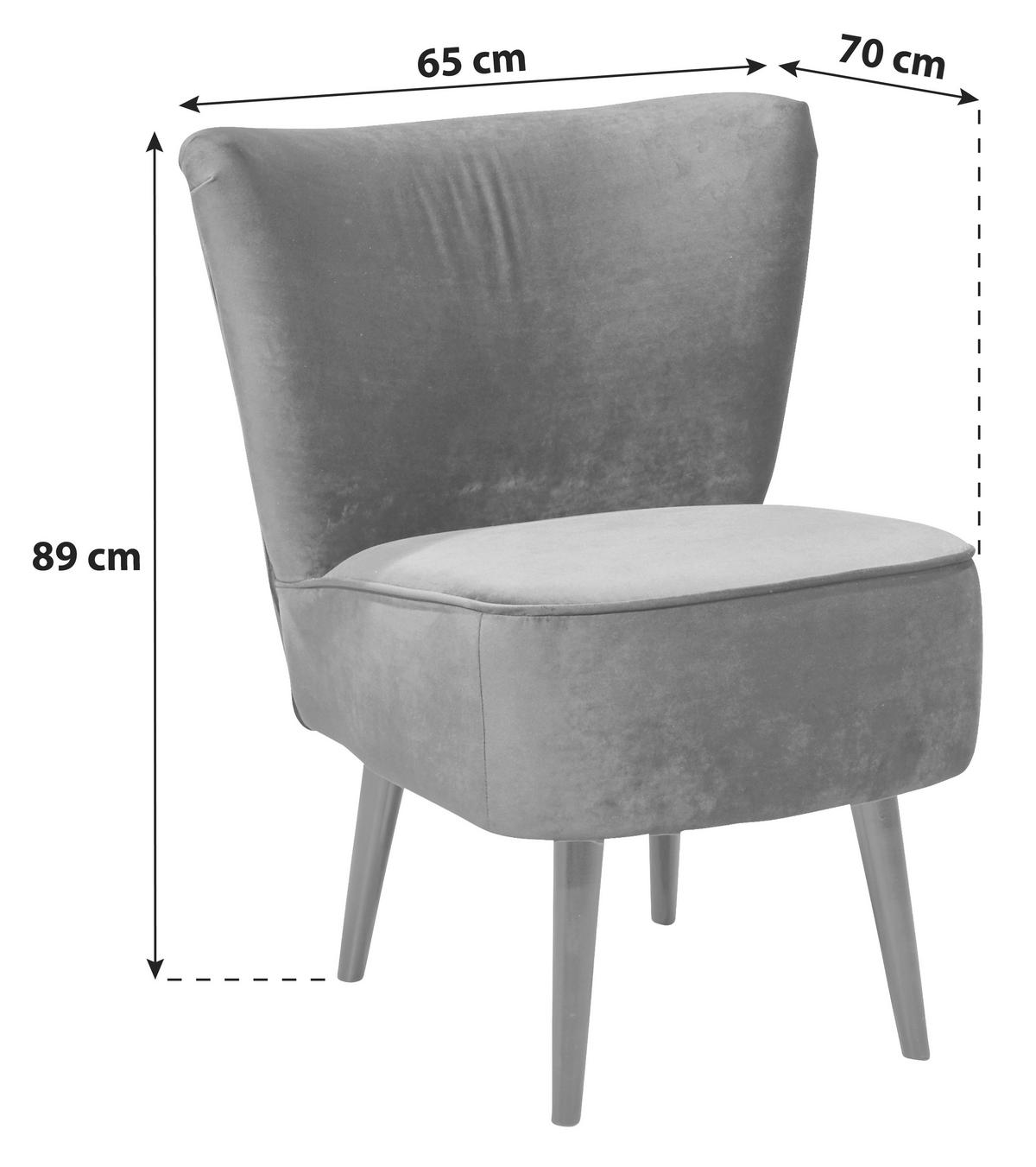 FOTEL LORD -PV- -TREND- - czarny/szary, Trend, materiał drewnopochodny/tkanina (65/89/70cm) - MID.YOU