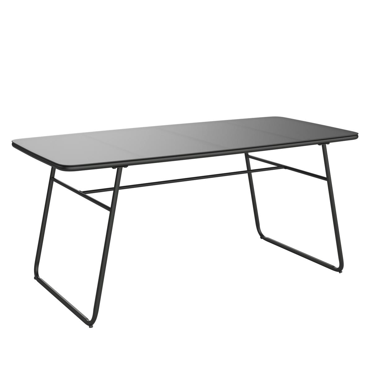 KOMPLET OGRODOWY ZE STOŁEM NOAH - ciemnoszary/czarny, Design, tworzywo sztuczne/metal - Ambia Garden