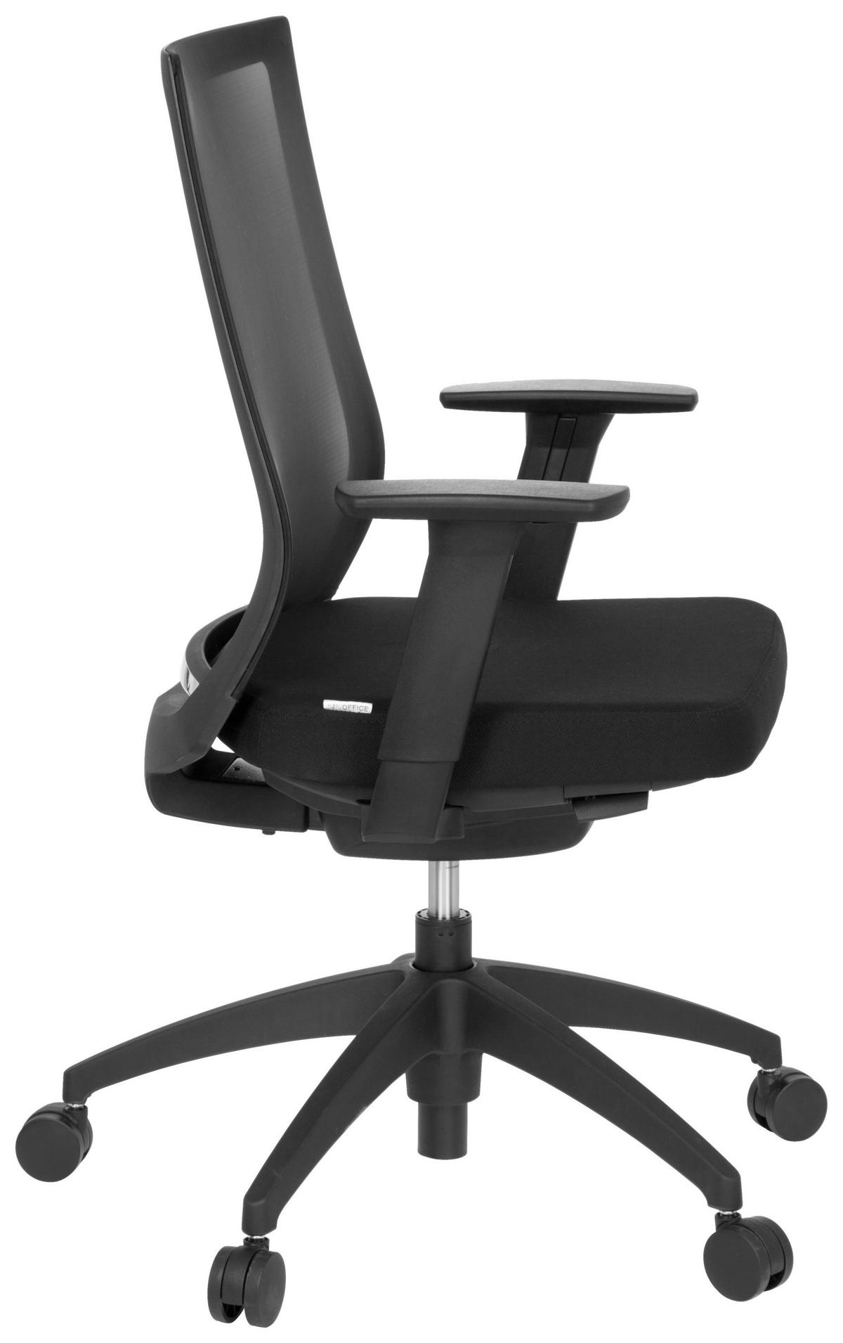 Pisarniški Stol Aspen, Črna - barve kroma/črna, Moderno, umetna masa/tekstil (63/106/55cm) - MID.YOU