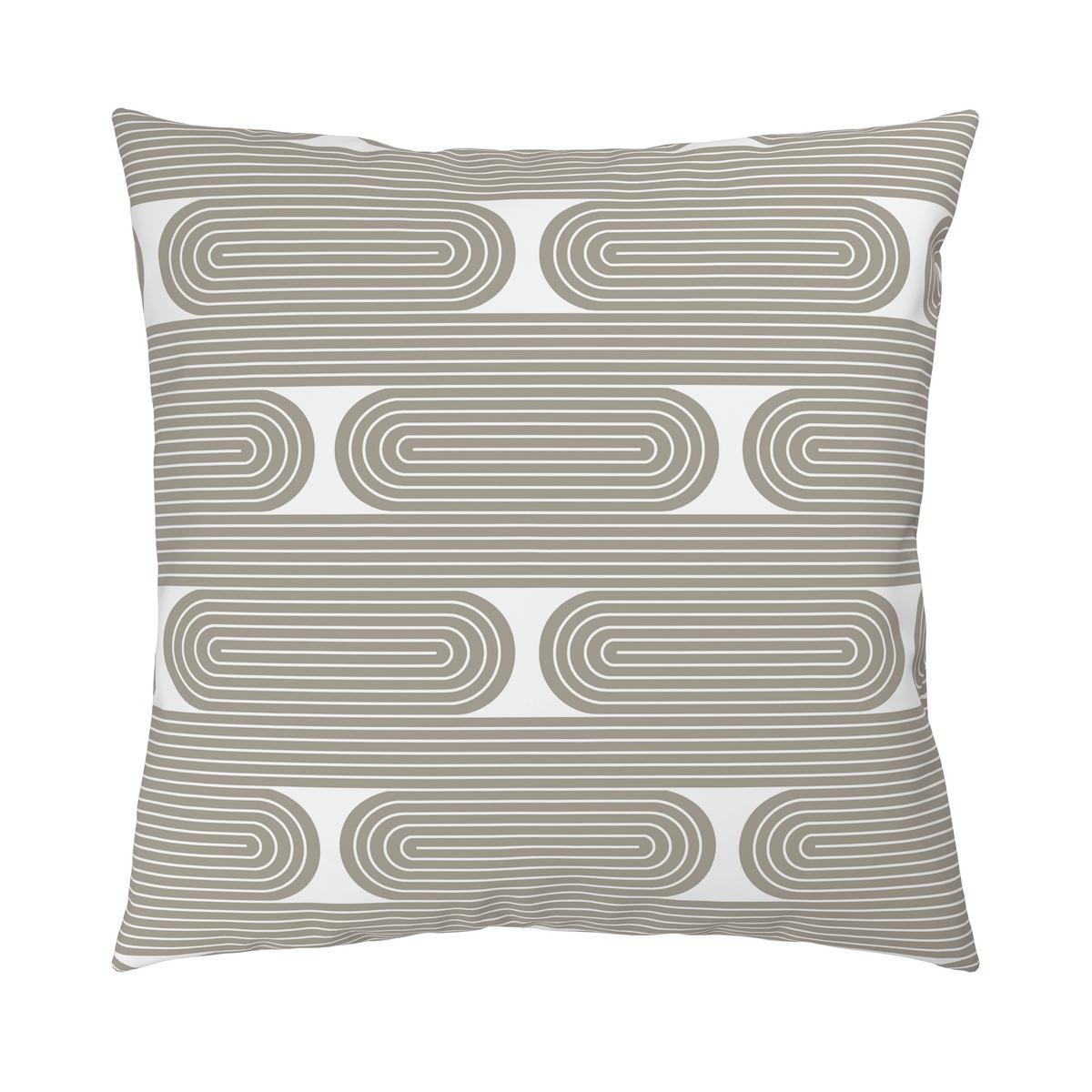 Bettwäsche Retro Graubraun/Weiß ca. 135x200cm - Graubraun/Weiß, MODERN, Textil (135/200cm) - Mömax