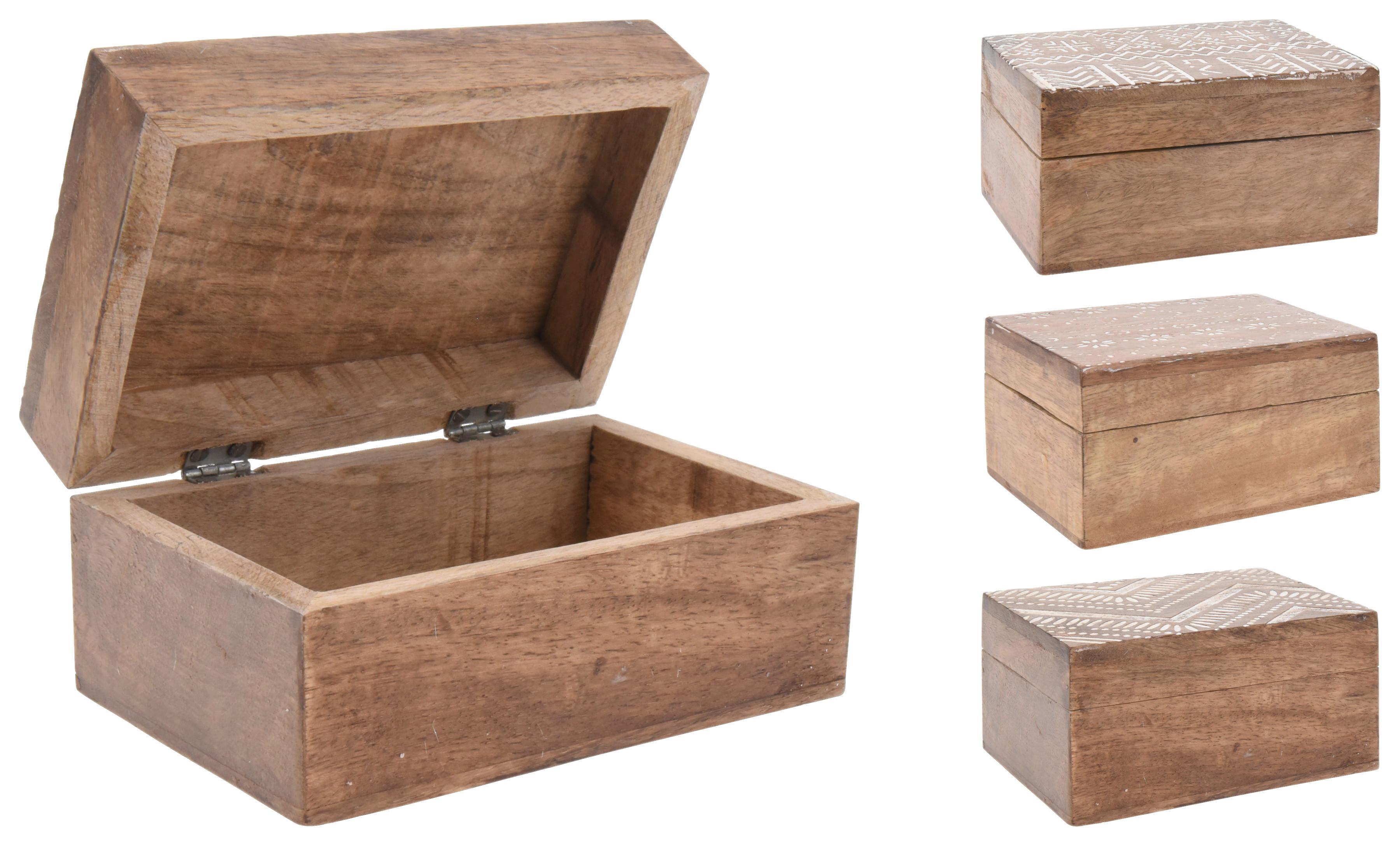 Dekorativna Škatla Lucia - naravne barve, Basics, les (15/6,8/10cm) - Modern Living