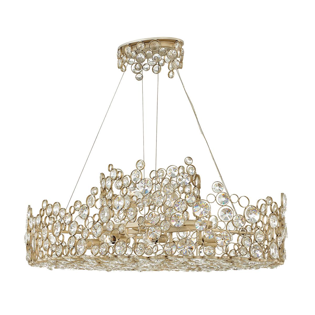 Luster Anya - srebrne boje, Konvencionalno, staklo/metal (101.6/61/41cm) - Elstead Lighting