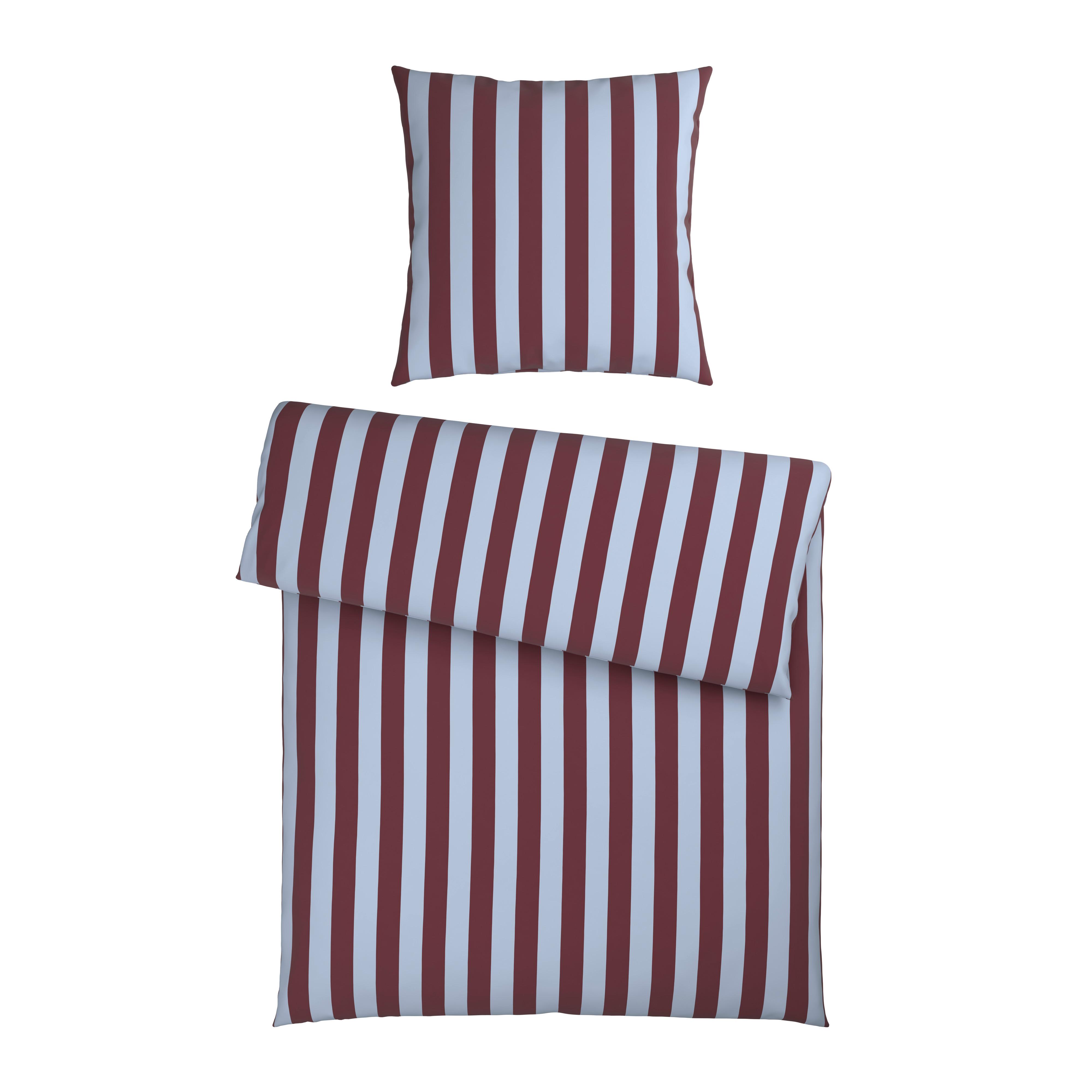 Bettwäsche Bold Streif Blau/Mauve ca. 135x200cm - Blau/Mauve, MODERN, Textil (135/200cm) - Mömax