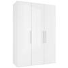 ARMOIRE À PORTES BATTANTES GLOSSY -TOP- -LAGER- - couleur chromée/blanc, MODERN, matériau en bois/métal (147/219/60cm) - Mömax