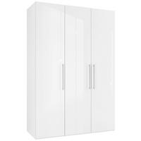 Omara S Klasičnimi Vrati Glossy - barve kroma/bela, Moderno, kovina/leseni material (147/219/60cm) - Mömax