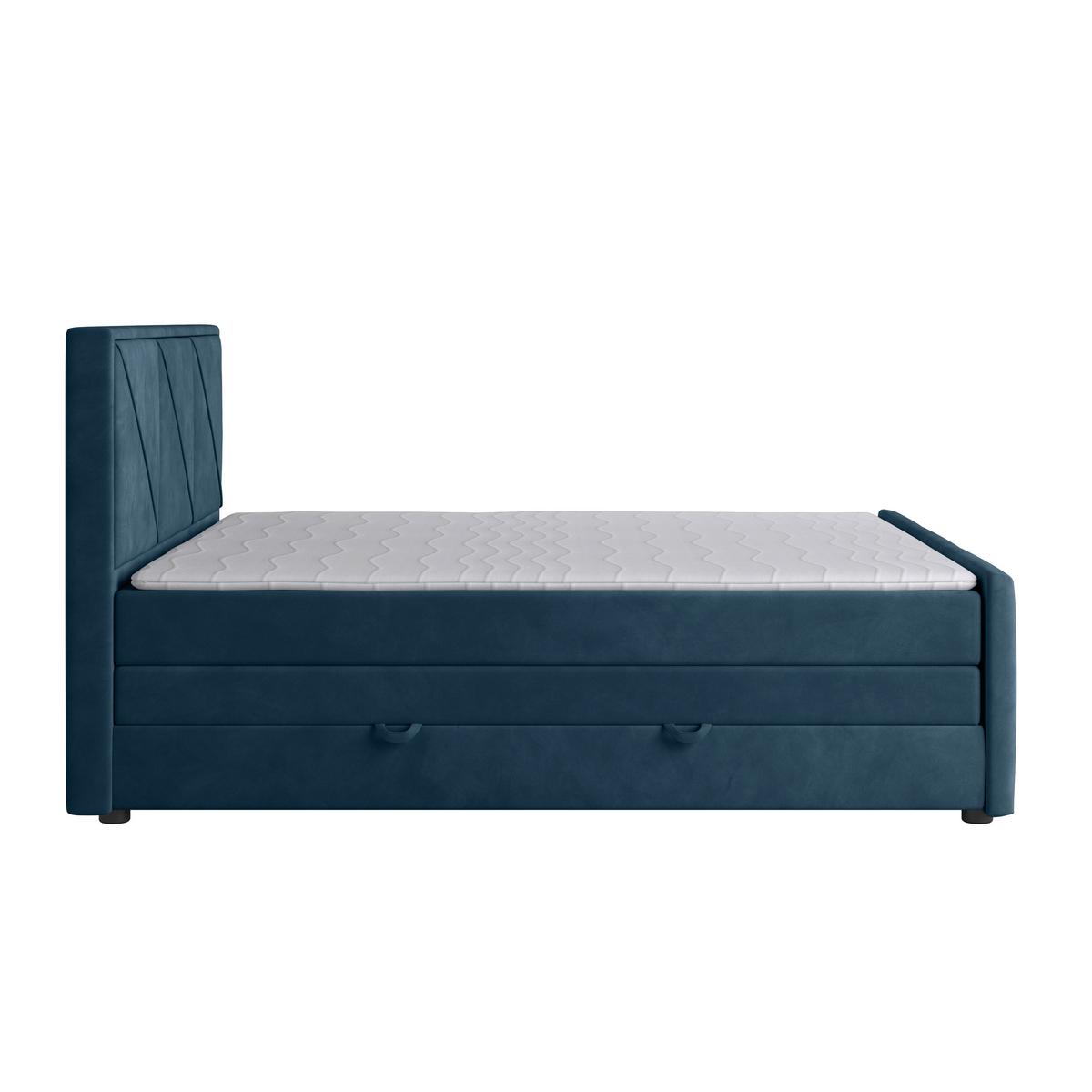 Boxspringbett Bologna ca. 180x200 cm Blau - Blau, MODERN, Holz/Kunststoff (180/200cm) - MID.YOU