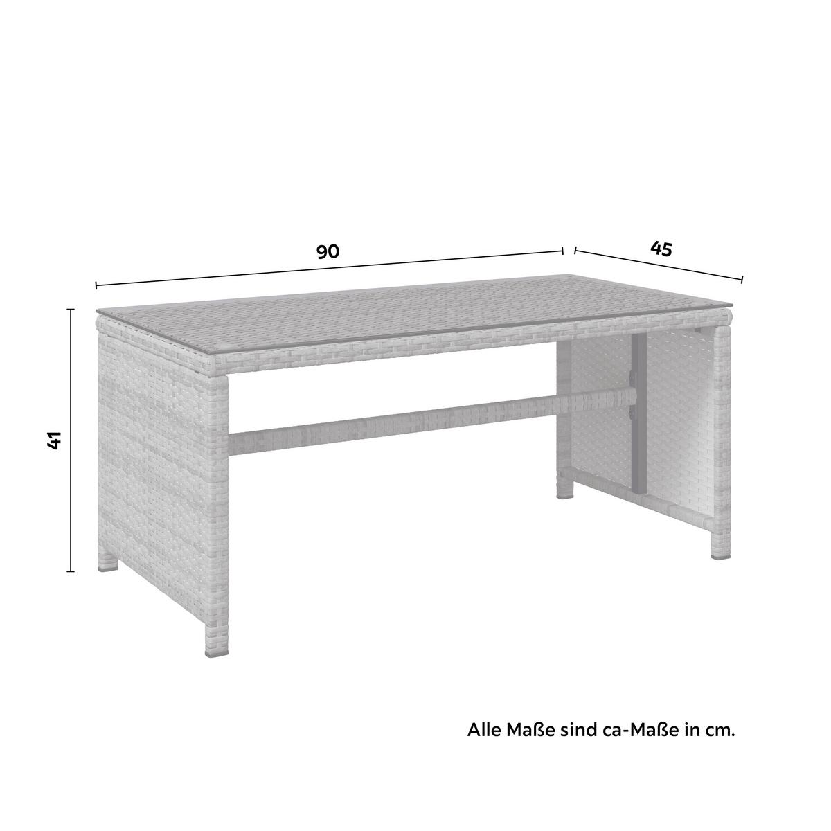 Vrtna Garnitura Michelle 2, Antracit, 4-Delno - antracit/svetlo siva, Basics, kovina/umetna masa (62/107/76cm)