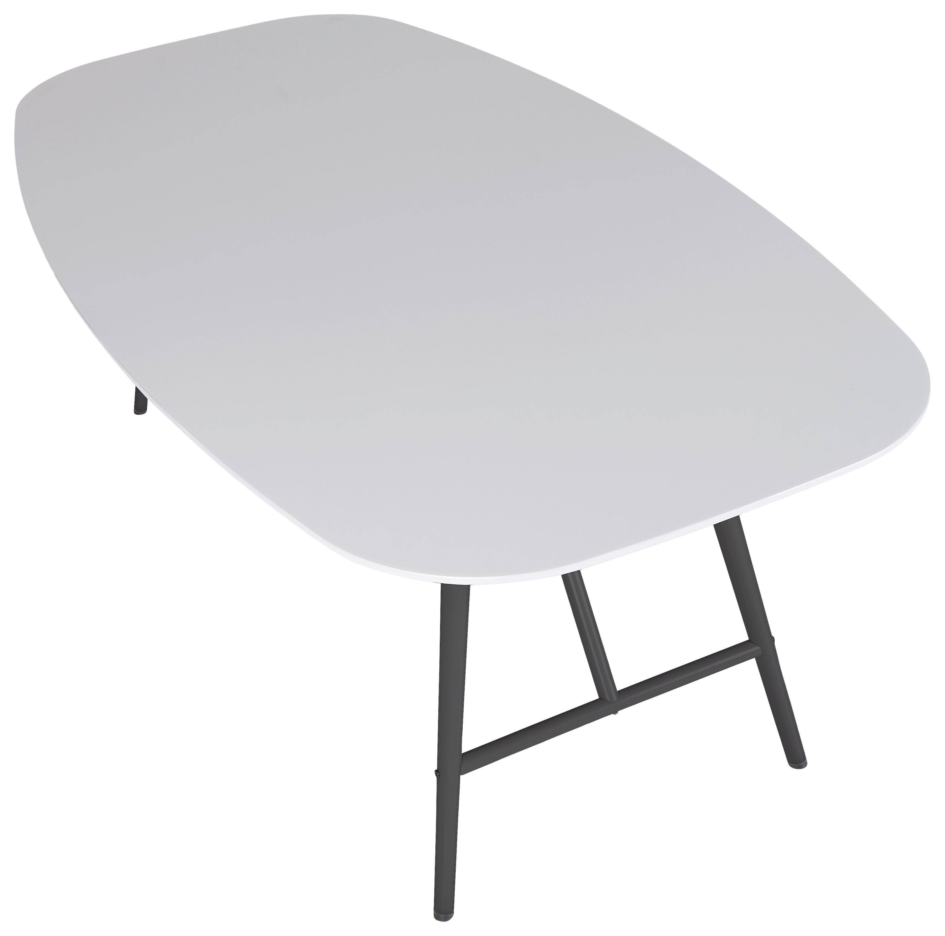 Jedilna Miza Julian - črna/bela, Moderno, kovina/leseni material (200/105/75cm) - Mömax