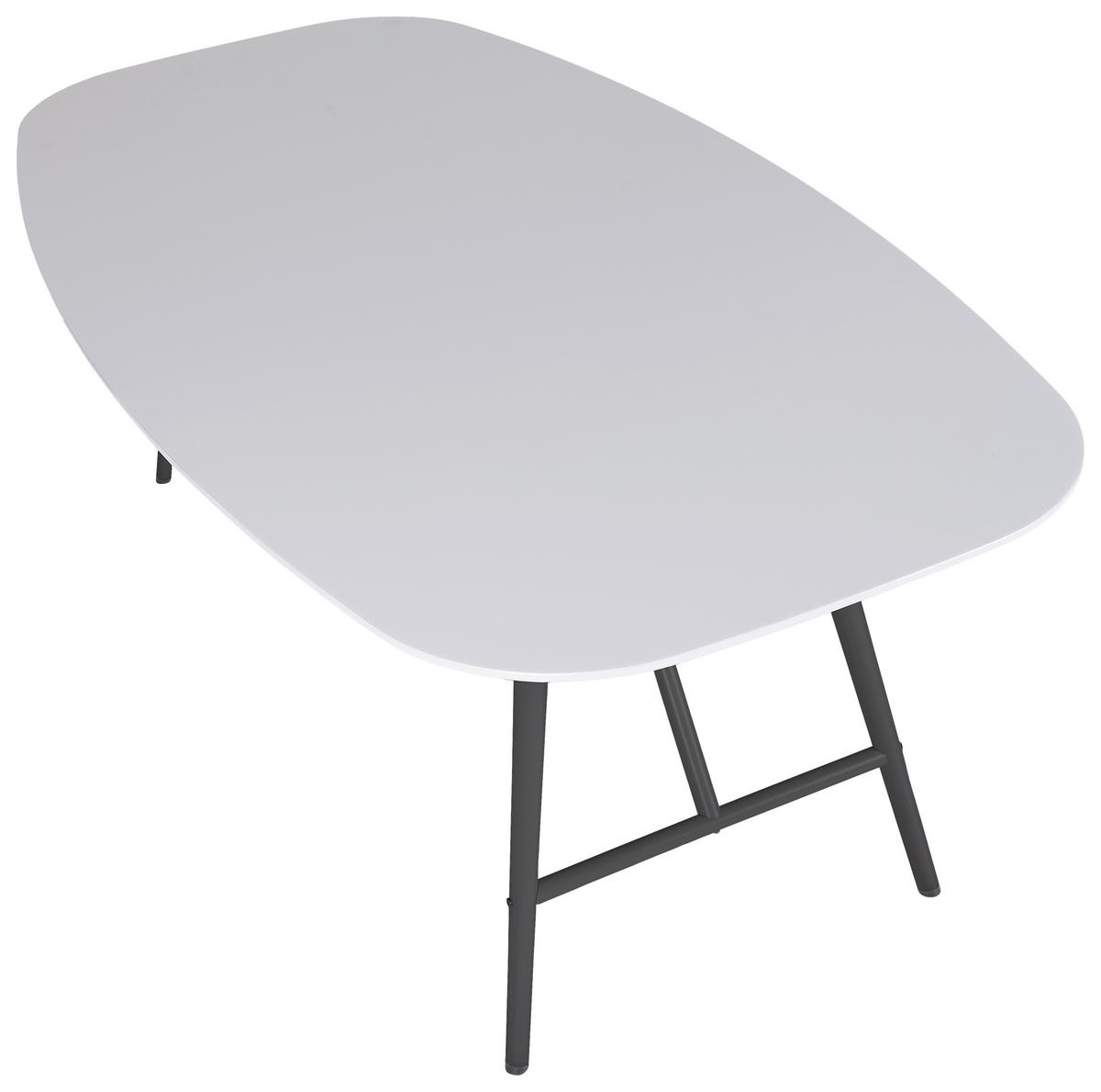 Jedilna Miza Julian - črna/bela, Moderno, kovina/leseni material (200/105/75cm) - Mömax