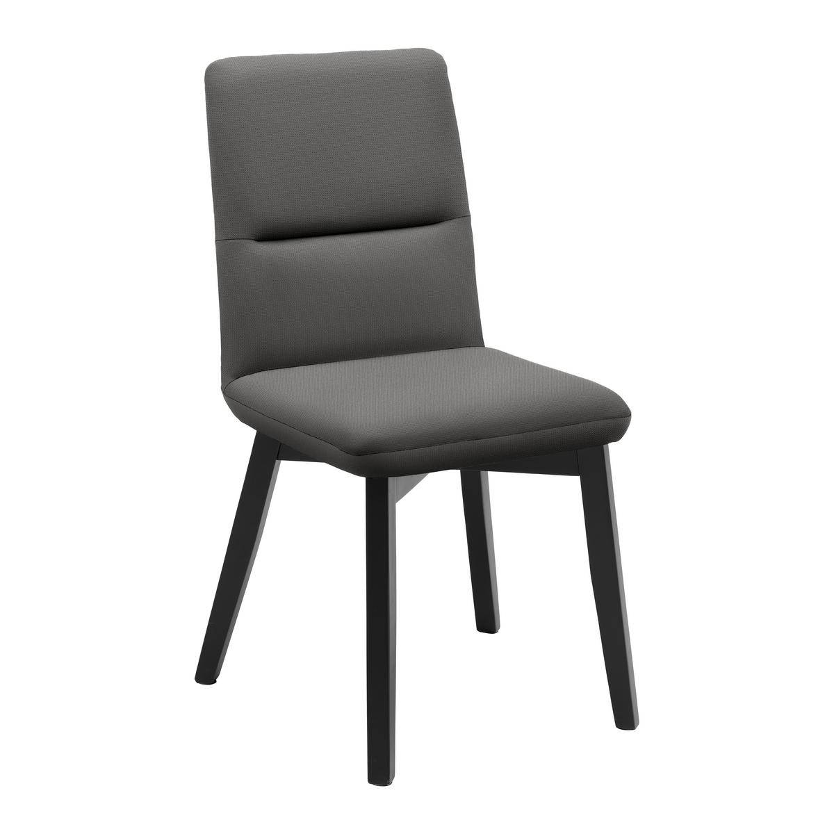 Stuhl Canon in Anthrazit - Anthrazit/Schwarz, Konventionell, Holz/Textil (49/88/61cm) - Based