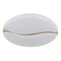 LED-DECKENLEUCHTE 41790-18 LETICIA - Weiss/Braun, Basics, Holz/Kunststoff (33/7cm) - Globo