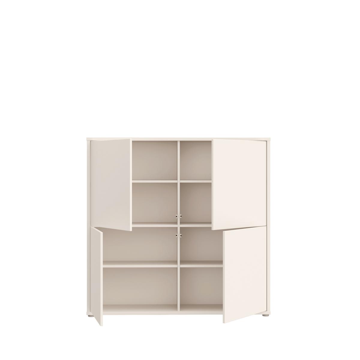 Félmagas Szekrény Alice Springs - homokszínű, Modern, műanyag/faalapú anyag (124,5/121,5/34,9cm) - Carryhome