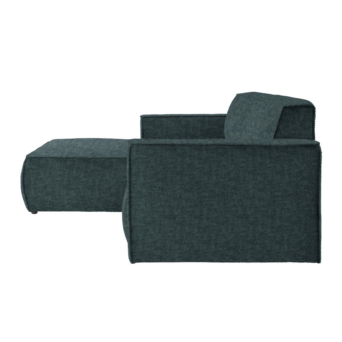Wohnlandschaft Loft Dunkelblau - Schwarz/Dunkelblau, MODERN, Kunststoff/Textil (172/75/265cm) - Mömax