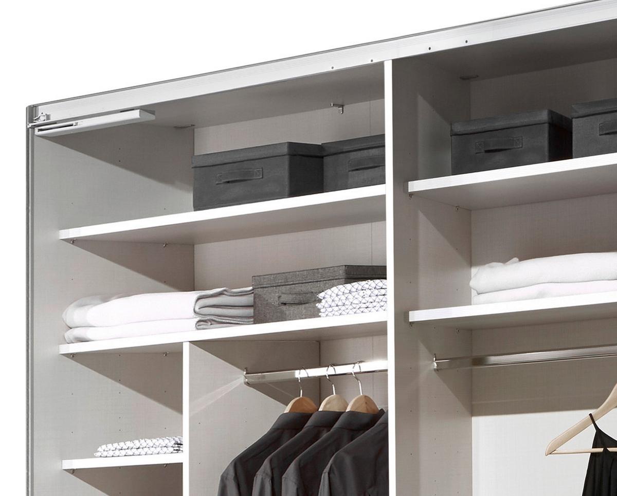 Ormar S Kliznim Vratima Includo - siva/boje aluminija, Moderno, drvni materijal (188/222/68cm) - Premium Living