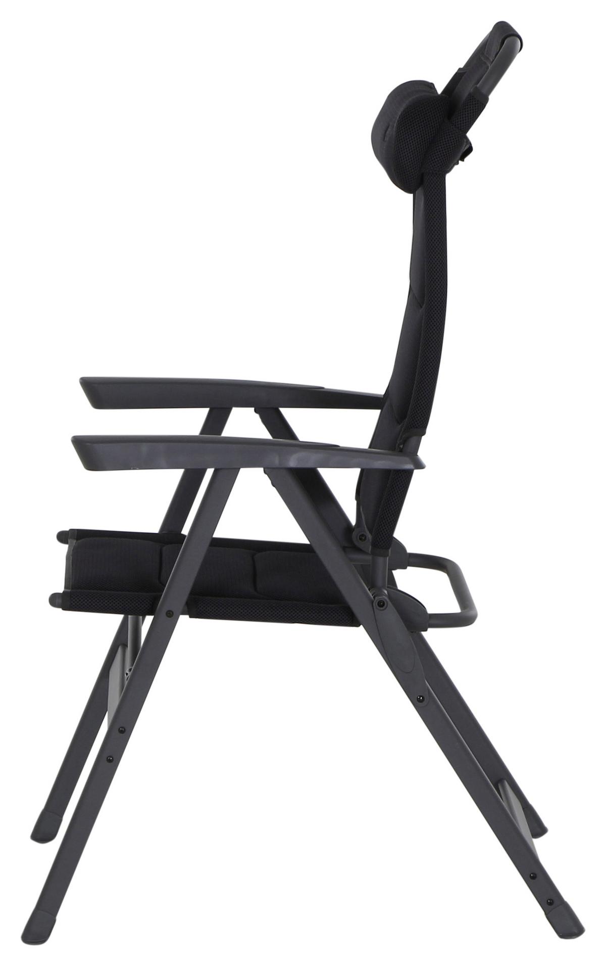 Campingstuhl klappbar mit Armlehnen - Anthrazit, KONVENTIONELL, Textil/Metall (61/121/76cm) - Siena Garden
