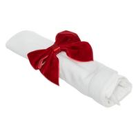 Inel pentru șervețel Bow X2 - roșu, Modern, metal (8,5/8/5cm)
