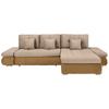 Wohnlandschaft Enrico Beige - Chromfarben/Beige, KONVENTIONELL, Kunststoff/Textil (303/88/185cm) - Mömax