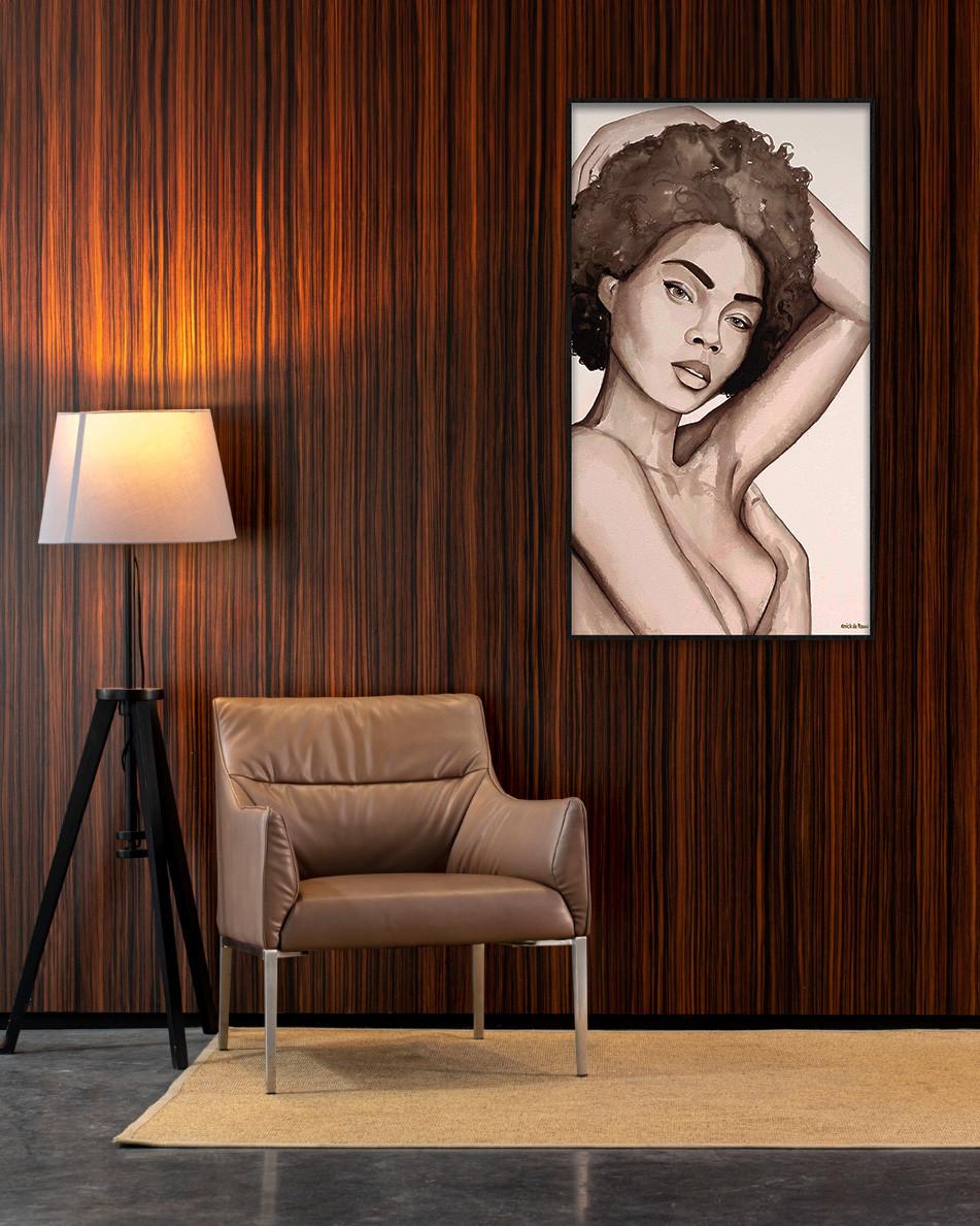 BILD STL-DE-ROUW-003-70X118-FRX-FRZ - Schwarz/Grün, Basics, Holz/Kunststoff (70/118/10cm)