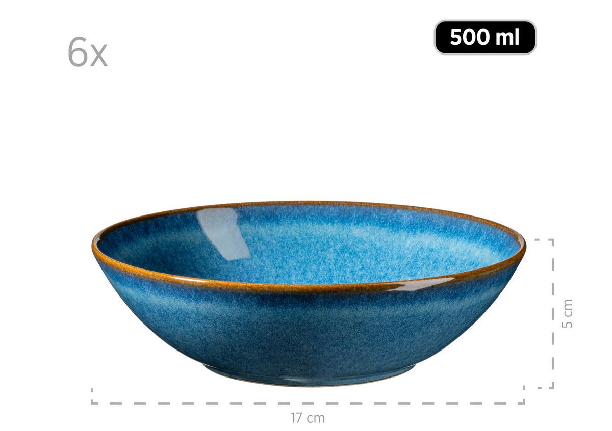 SALATSET 931947 KÖNIGSBLAU POSTSICHER - Blau, Basics (35,5/36,5/31,5cm) - Mäser