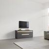 MEDIABÄNK SAMU -EXKLUSIV- - antracit/ekfärgad, Modern, trämaterial/plast (180/74/40cm) - Mömax