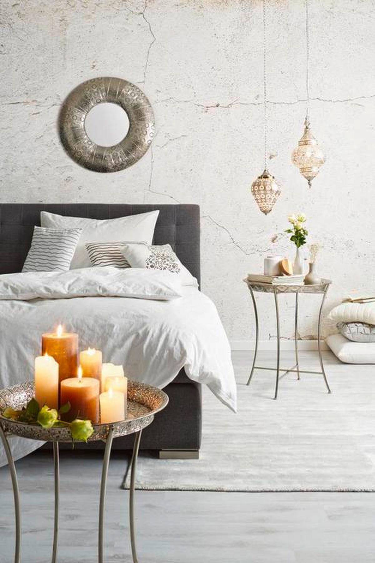 Bettwäsche Maya in Silber ca. 160x210cm - Silberfarben, Romantik / Landhaus, Textil (160/210cm) - Premium Living