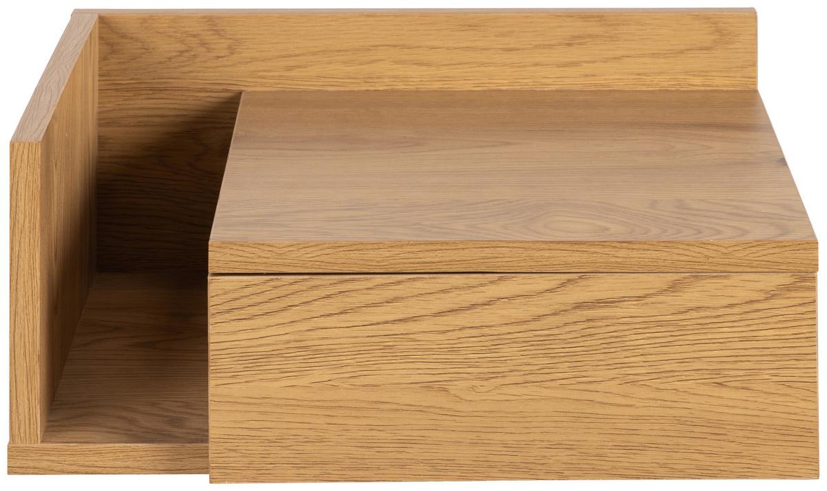 SZAFKA NOCNA ASHLAN - dąb dziki, Modern, materiał drewnopochodny (40/16,5/32cm) - MID.YOU