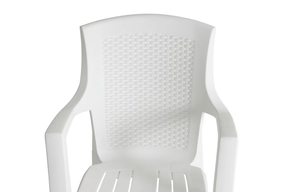 Stapelsessel-Set 4er-Set Weiß - Weiß, KONVENTIONELL, Kunststoff (55/91/46cm) - Siena Garden