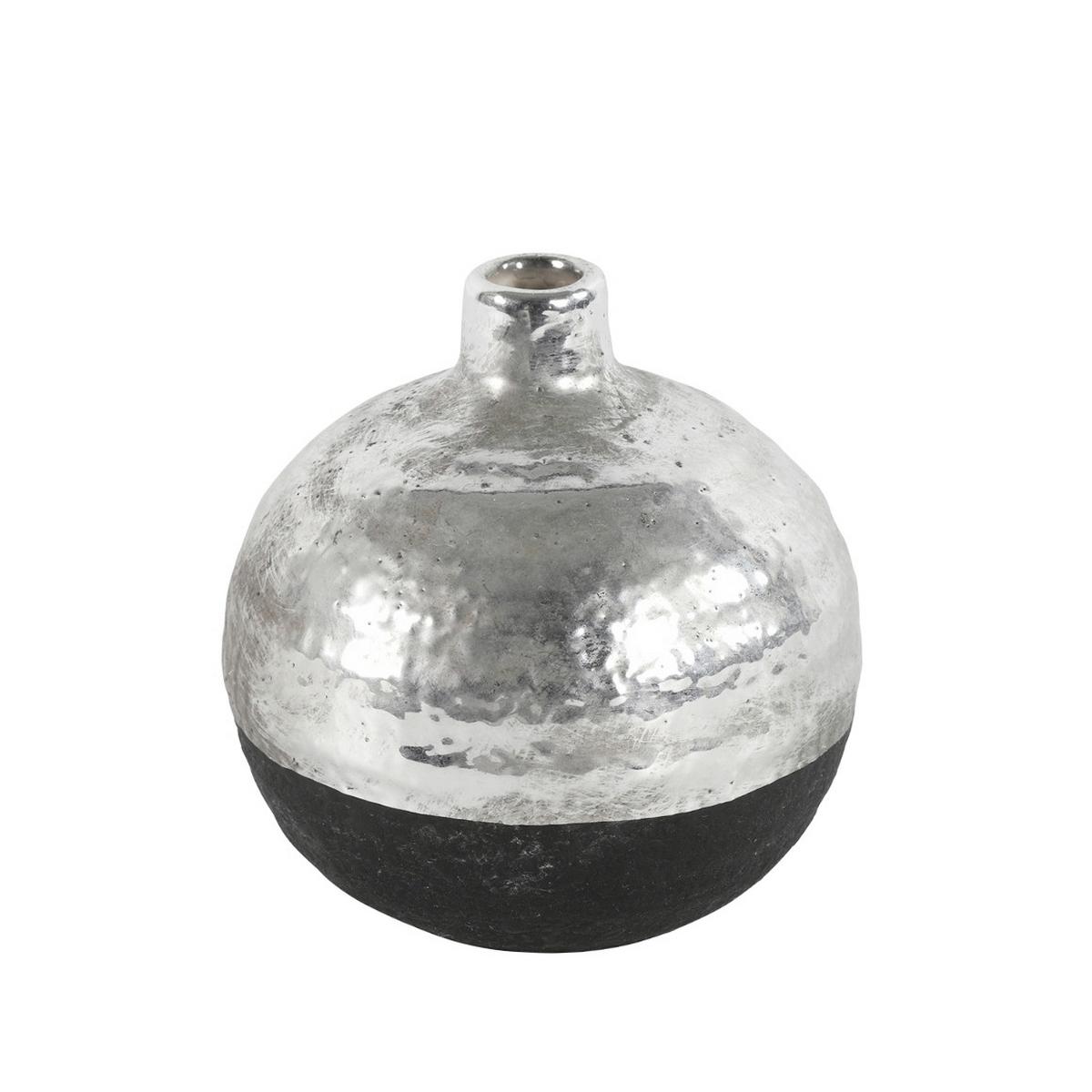 Vaza Teri M - srebrne barve/črna, Design, keramika (15/15/17cm) - Mömax