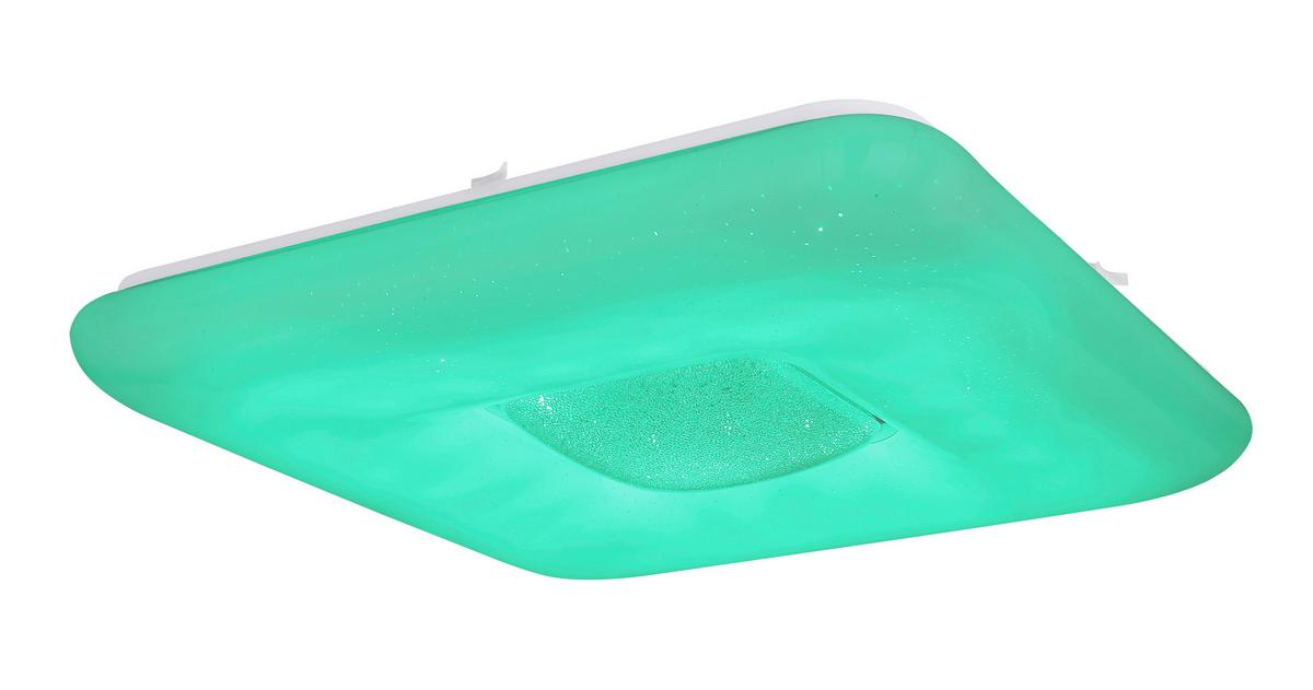 Led Mennyezeti Lámpa 50/50 - opál, Basics, műanyag/fém (50/50/8cm) - Globo