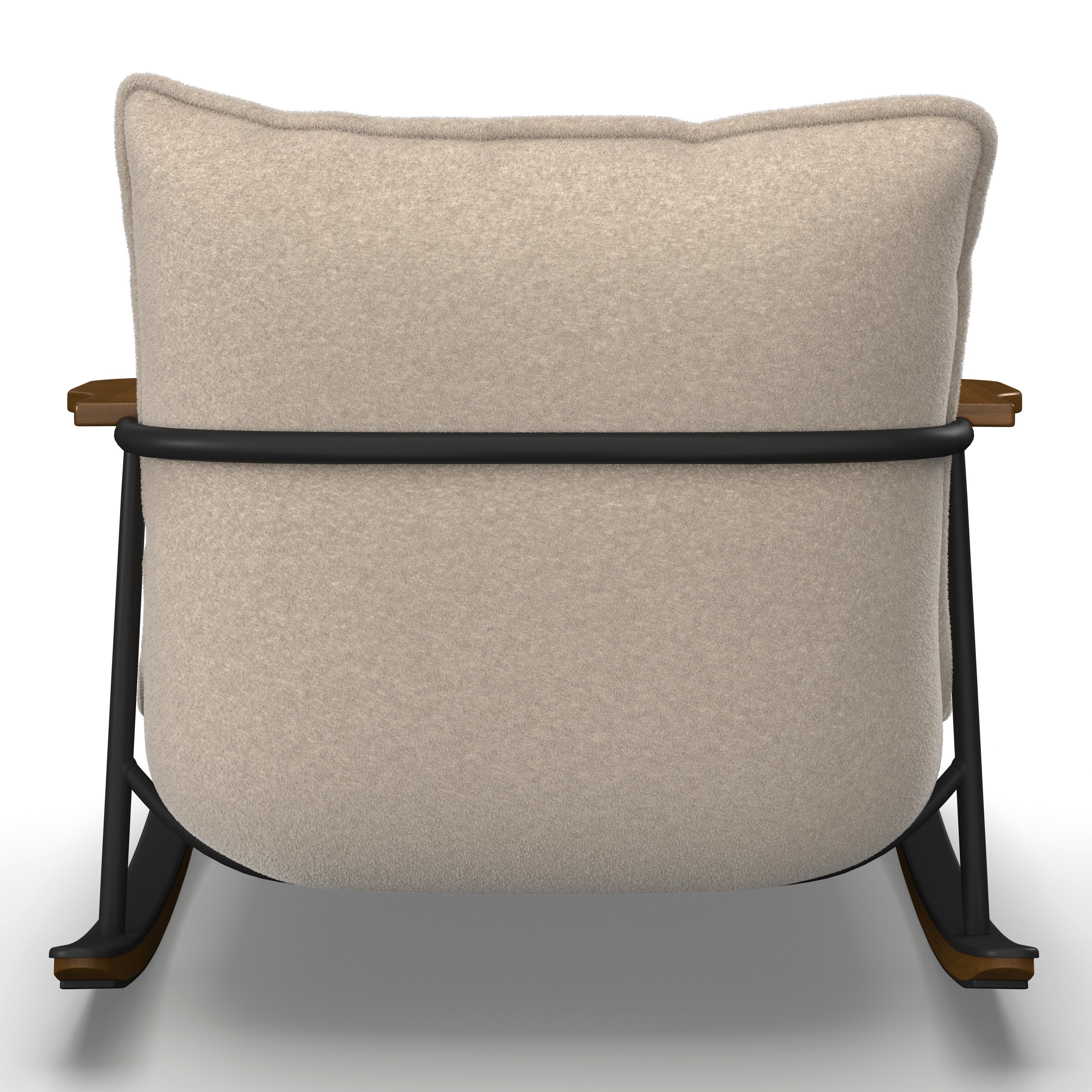 GUNGFÅTÖLJ INES - beige/svart, Modern, metall/trä (89/77/94cm) - Bessagi Home