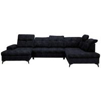 Wohnlandschaft Sierra Anthrazit - Anthrazit, Modern, Textil/Metall (181/364/230cm) - Mömax