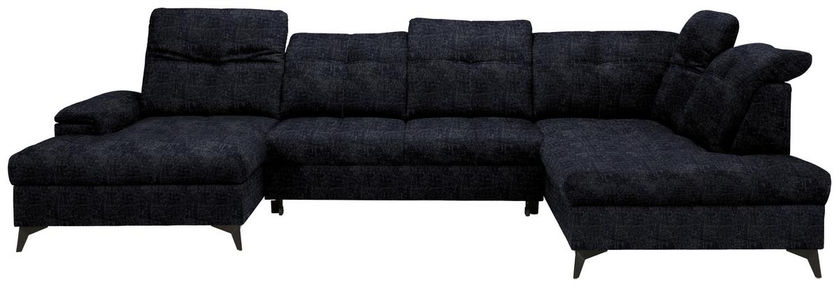 Wohnlandschaft Sierra Anthrazit - Anthrazit, Modern, Textil/Metall (181/364/230cm) - Mömax