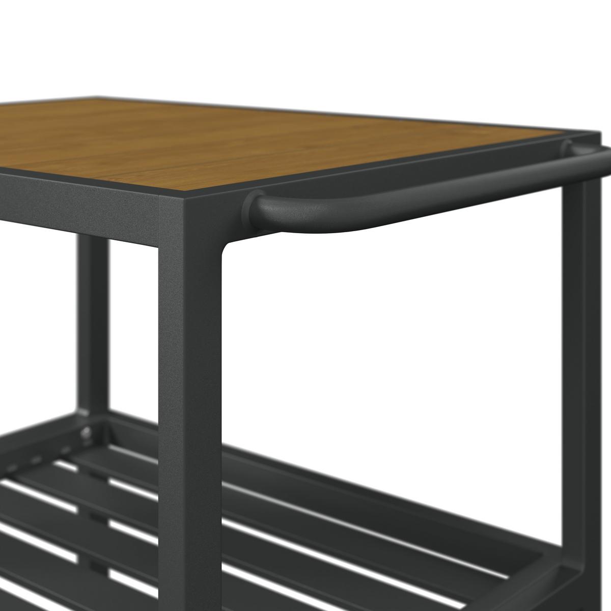 Outdoorküche Levi 1 Anthrazit/Naturfarben - Anthrazit/Naturfarben, Modern, Kunststoff/Metall (67cm)