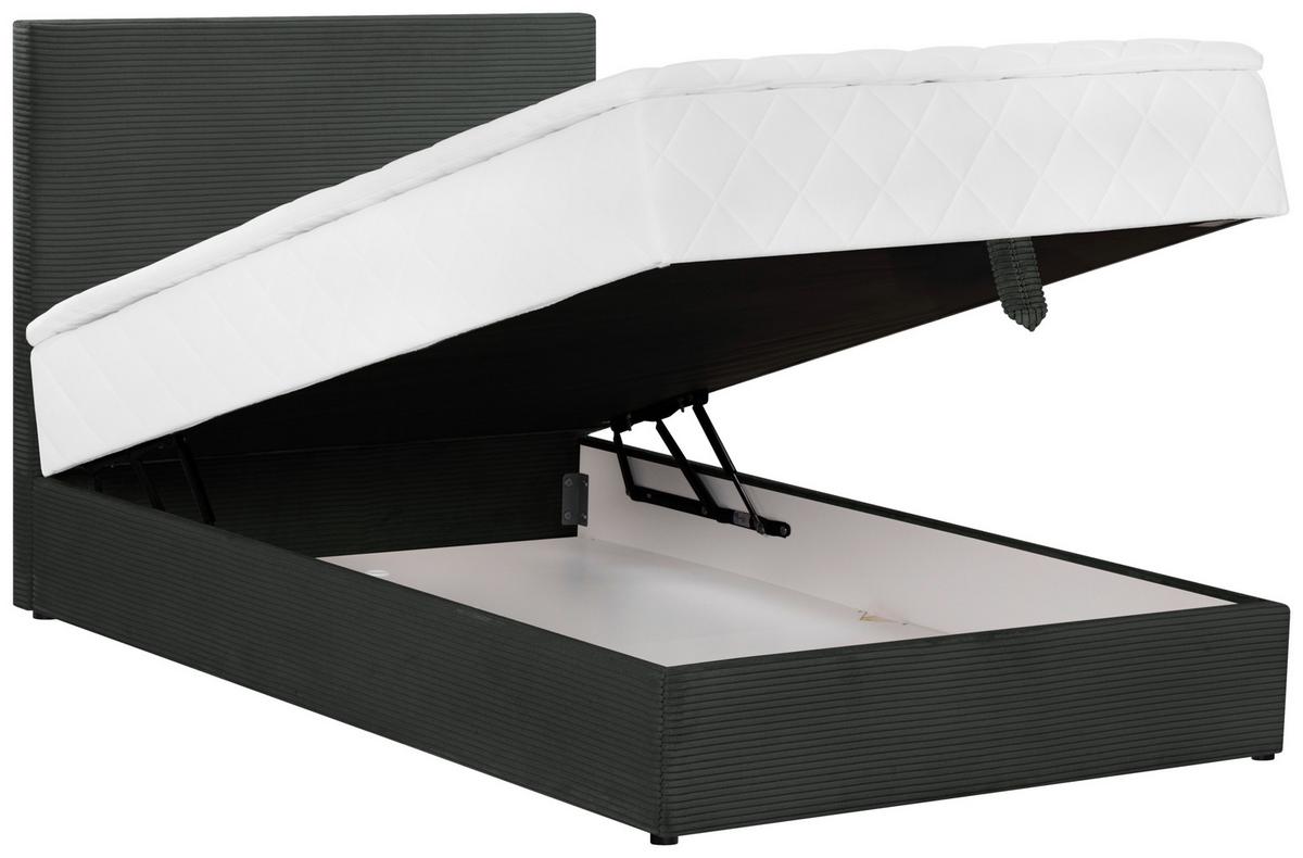 Boxbett Boxy Anthrazit ca. 100x200cm - Anthrazit, KONVENTIONELL, Textil (100/200cm) - Based