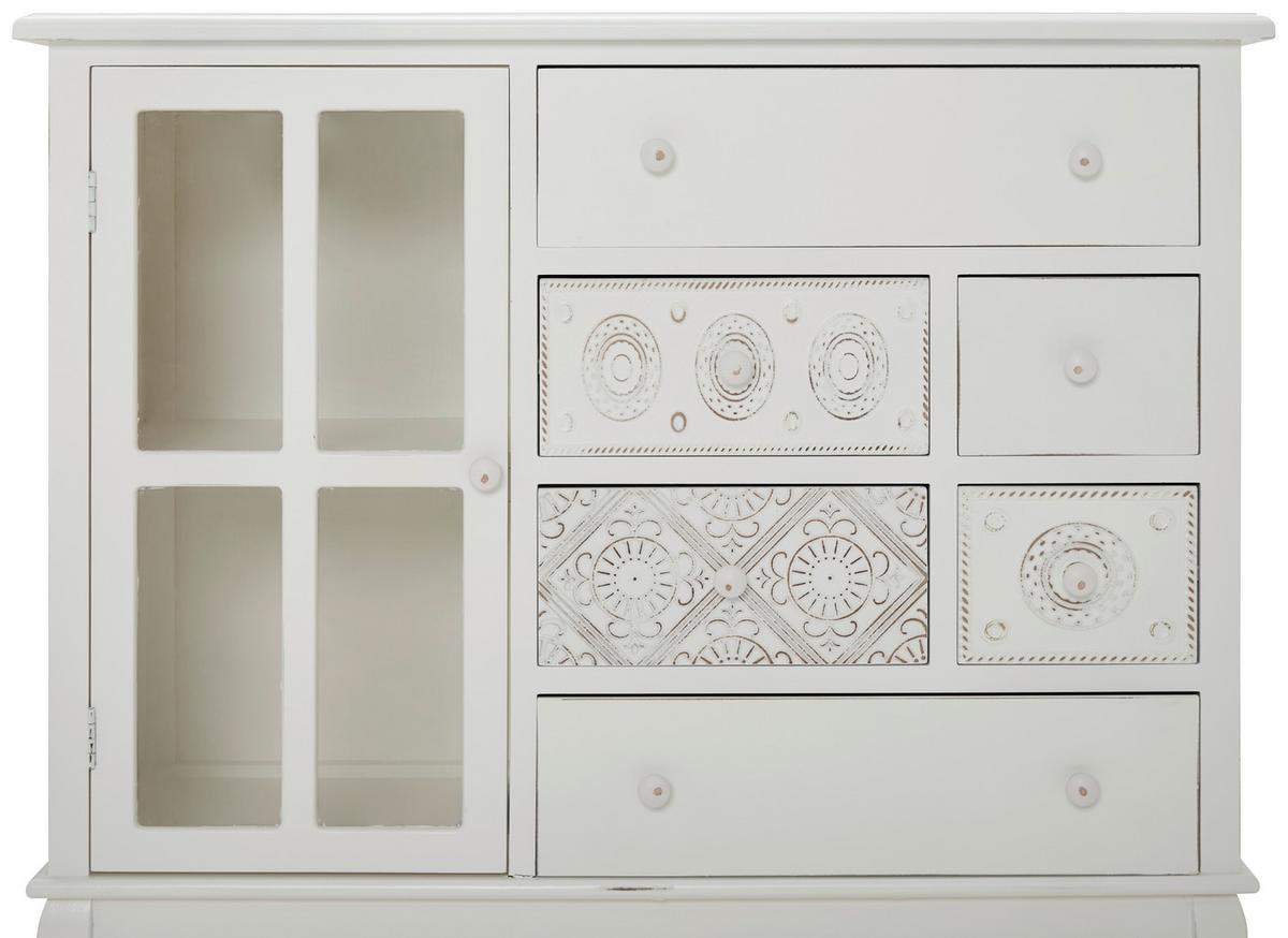 KOMODA CELIN - biały, Romantik / Landhaus, materiał drewnopochodny/drewno (106/90/36,5cm) - Landscape