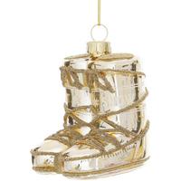 Christbaumanhänger Figures Goldfarben - Goldfarben, Glas/Textil (5,5/7/5,5cm) - Mömax