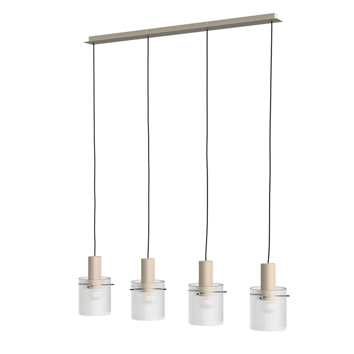 LAMPA WISZĄCA 70138A09 GÖTEBORG - beżowy/przezroczysty, Konventionell, metal/szkło (123/18/150cm) - Dieter Knoll