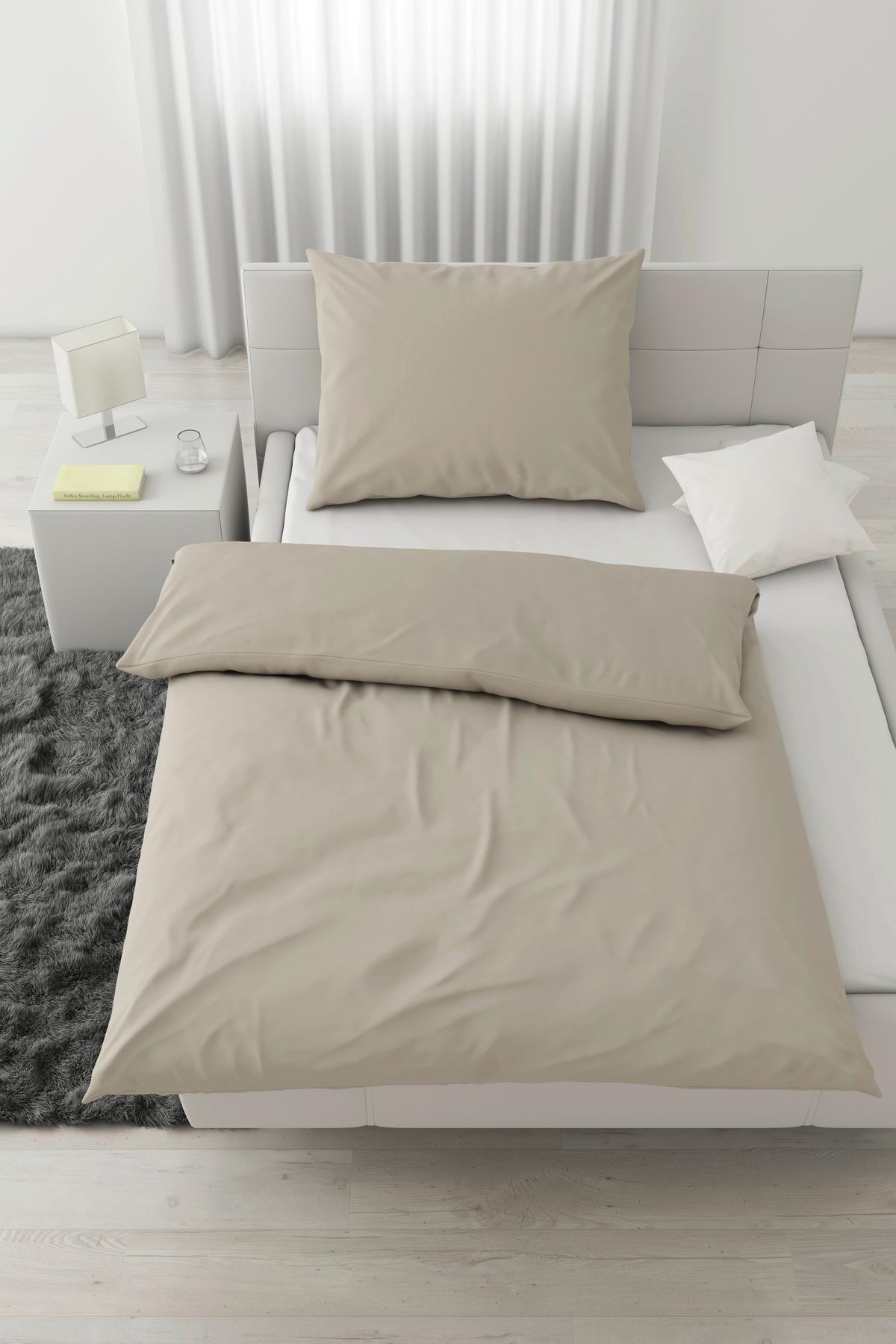 Lenjerie de pat Stone Washed Uni cca. 2x50x70/200x220cm - culoare natur, Romantik / Landhaus, textil (200/220cm) - Modern Living