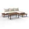 LOUNGEGRUPP DONA - teakfärg/ekfärgad, Modern, trä/textil (213/68/71cm) - Bessagi Garden