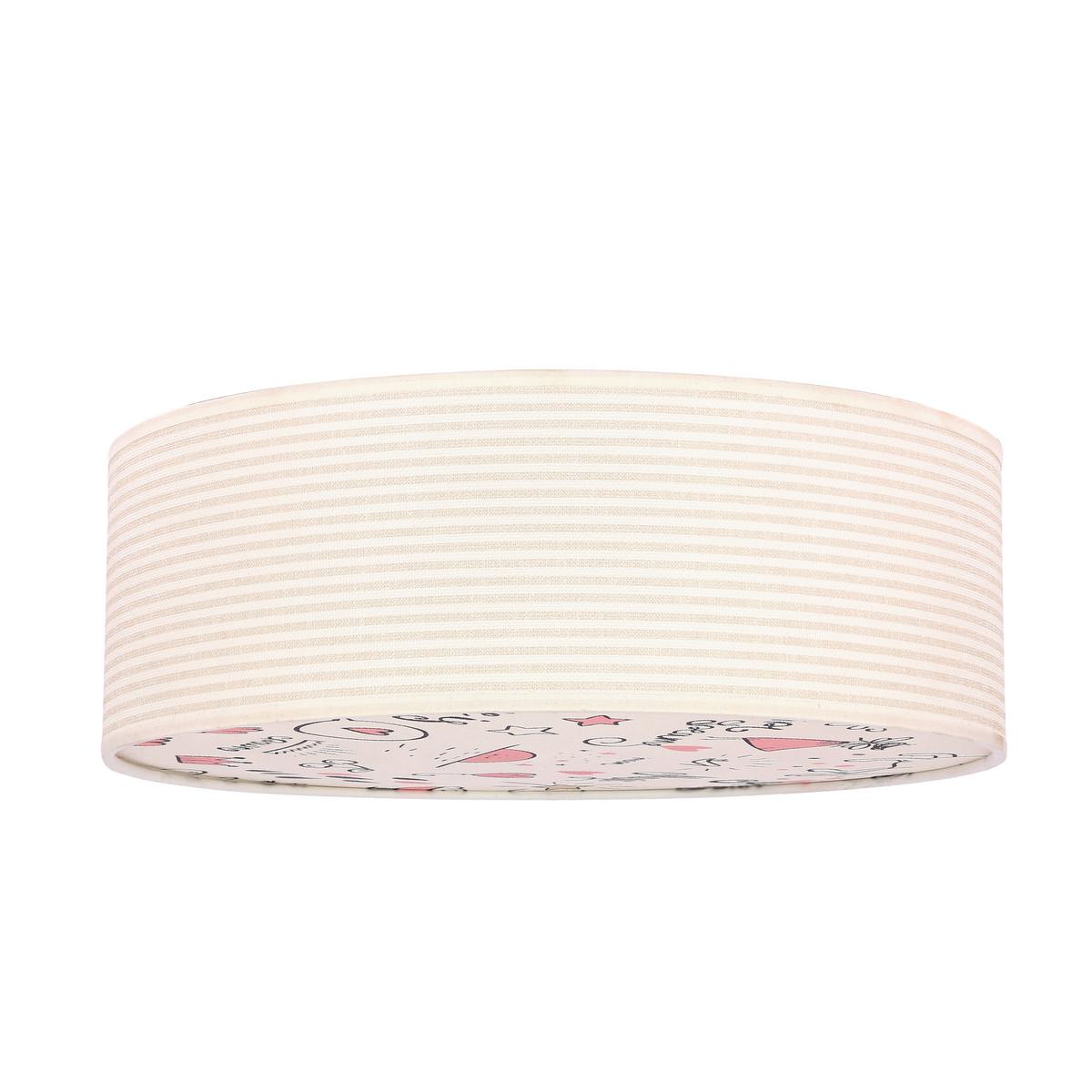 Dječja Stropna Svjetiljka 31-38876 Kiddy Rosa - bijela/višebojno, Konvencionalno, metal/plastika (38/38/14cm)